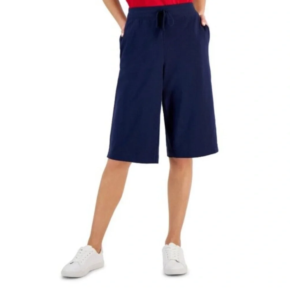 420M NWT Karen Scott Sport Knit Pull‎ On Skimmer Short - Size: PP